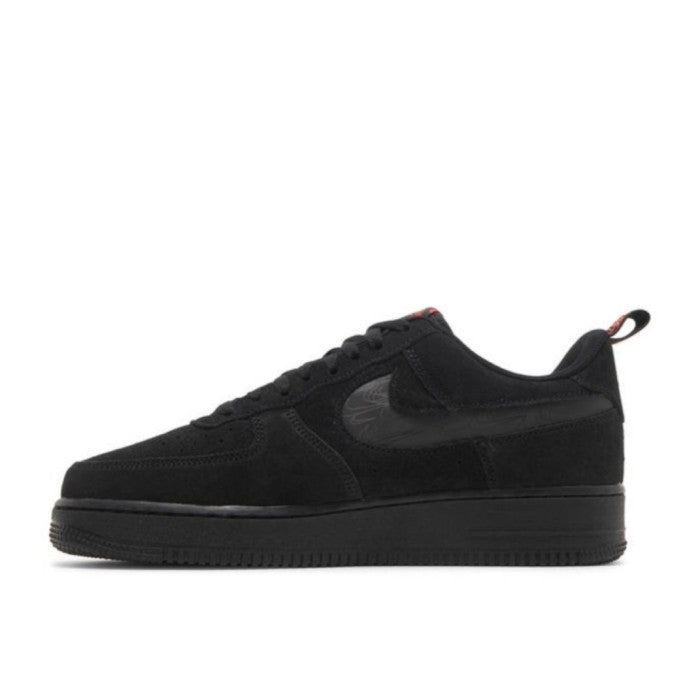 Air Force 1 Reflective Swoosh Black Crimson